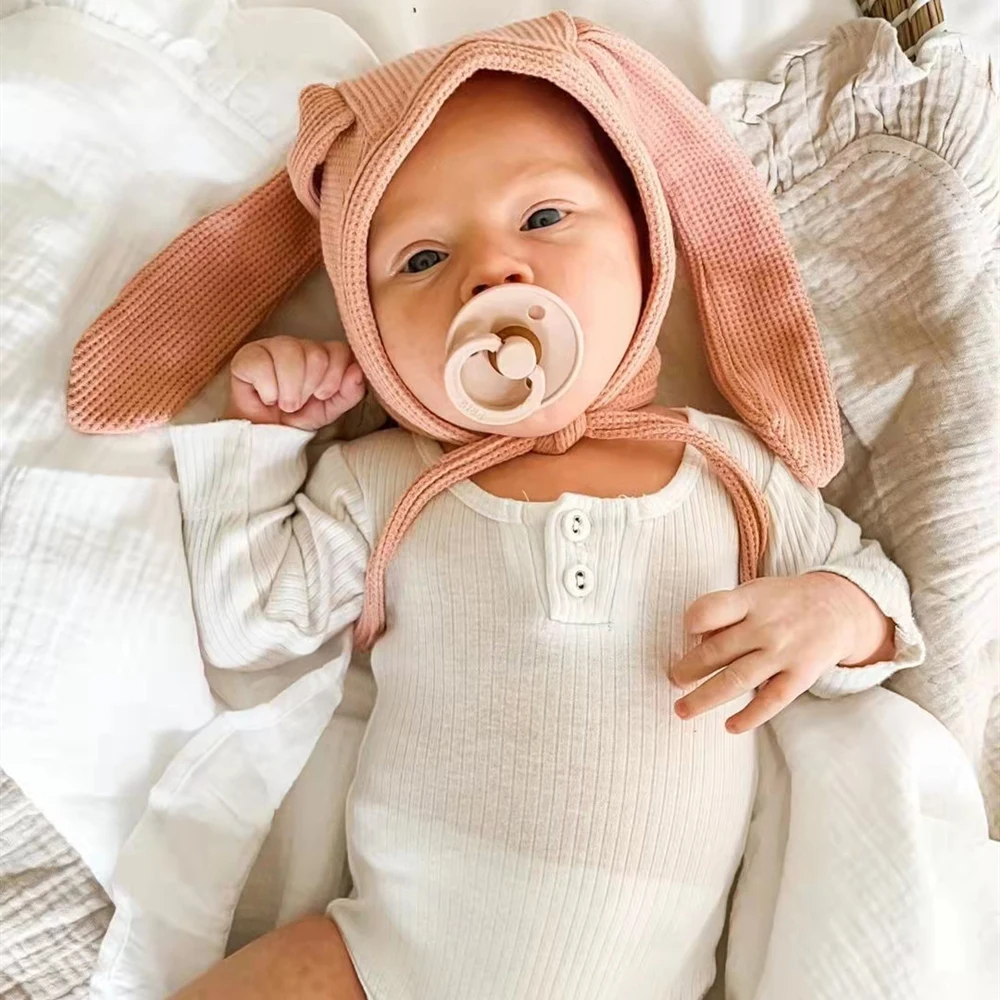 Baby Hat Bunny Long Ears Cotton For Girls Boys 0-2Y