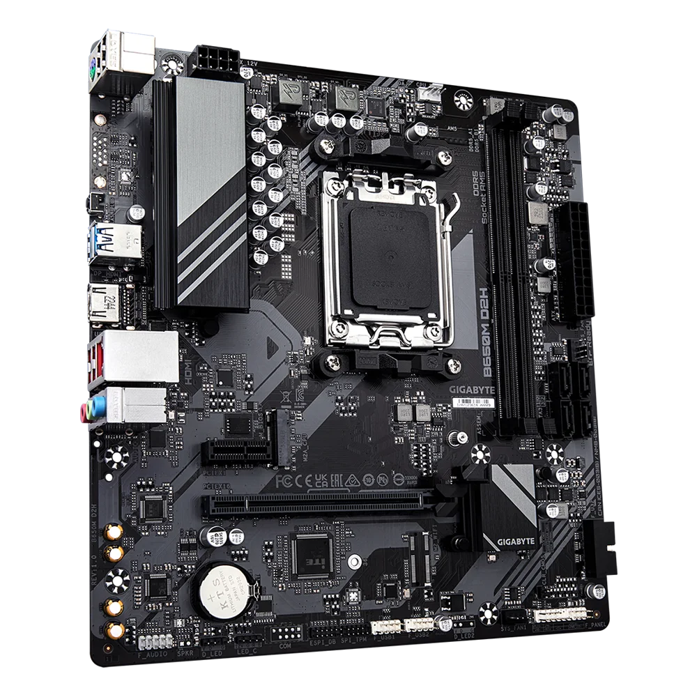 GIGABYTE GA B650M D2H + AMD R7 7700 CPU AM5/ B650M, 3 년 보증, DDR5/ PCIe 4.0 M.2/ 2.5GbE LAN/마더보드, 신제품