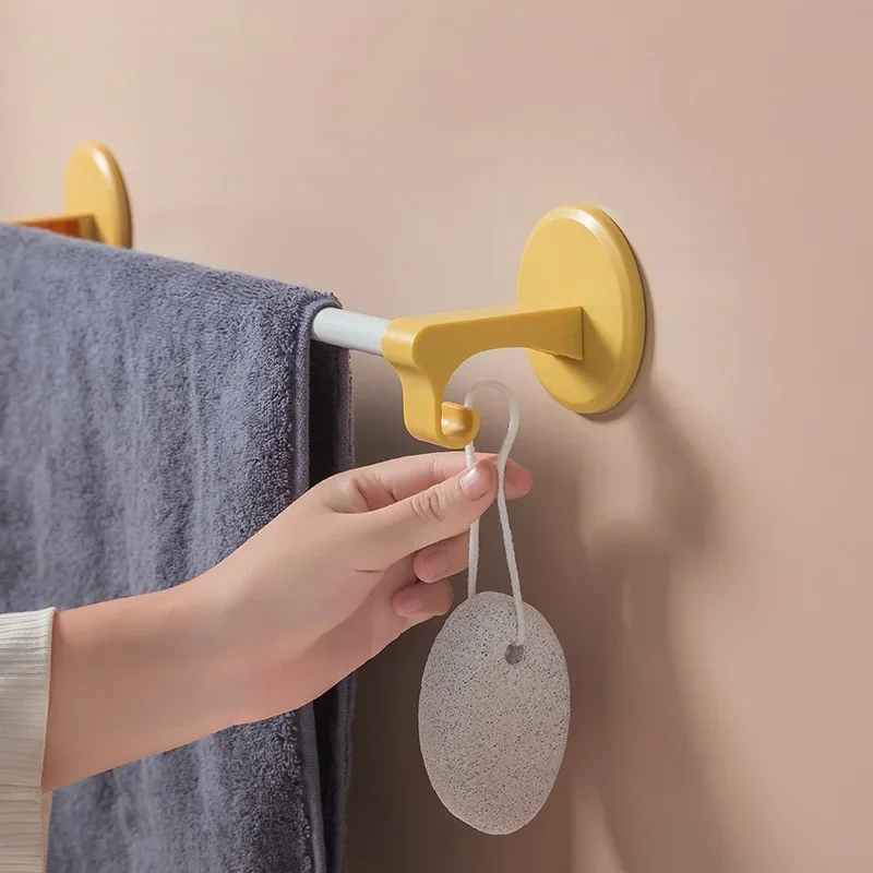 Bathroom Towel Bars Nordic Slipper Rack Wall Mounted with Hooks Household Kitchen Accessories Simple Organizer Shelves Home Ins