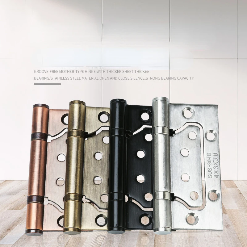 Stainless Steel Bearing Hinge for Wooden Door, Trench-Free, Heavy-Duty Flat Hinge, 4 in Thick stainless steel hinges,door hinges
