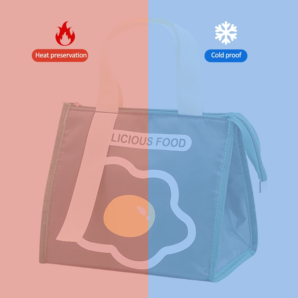 Insulated Cooler Bento Bag Aluminum Film Thermal Lunch Box Camping Supplies For Large Capacity Waterproof
