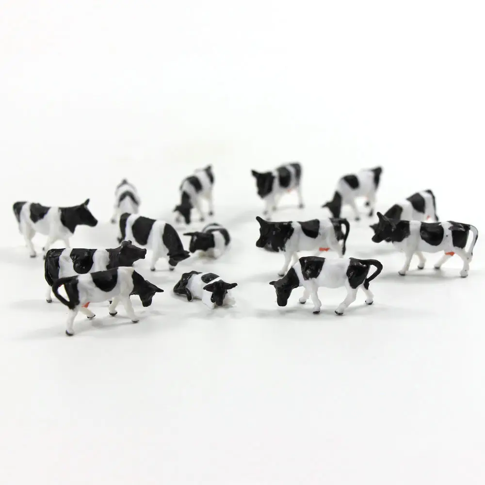 HO and N Scale Model Cows Miniature Farm Animal Model Cow For Model Railway Layout Different Different Postures - Image 5