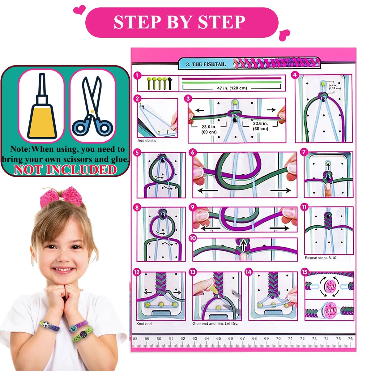 Friendship Bracelet Making Kit DIY Handmade Toys Craft Set for Girls