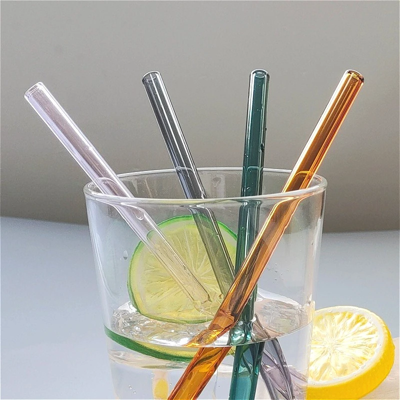 Eco-Friendly Borosilicate Glass Straws - 5-Pack Gift Set