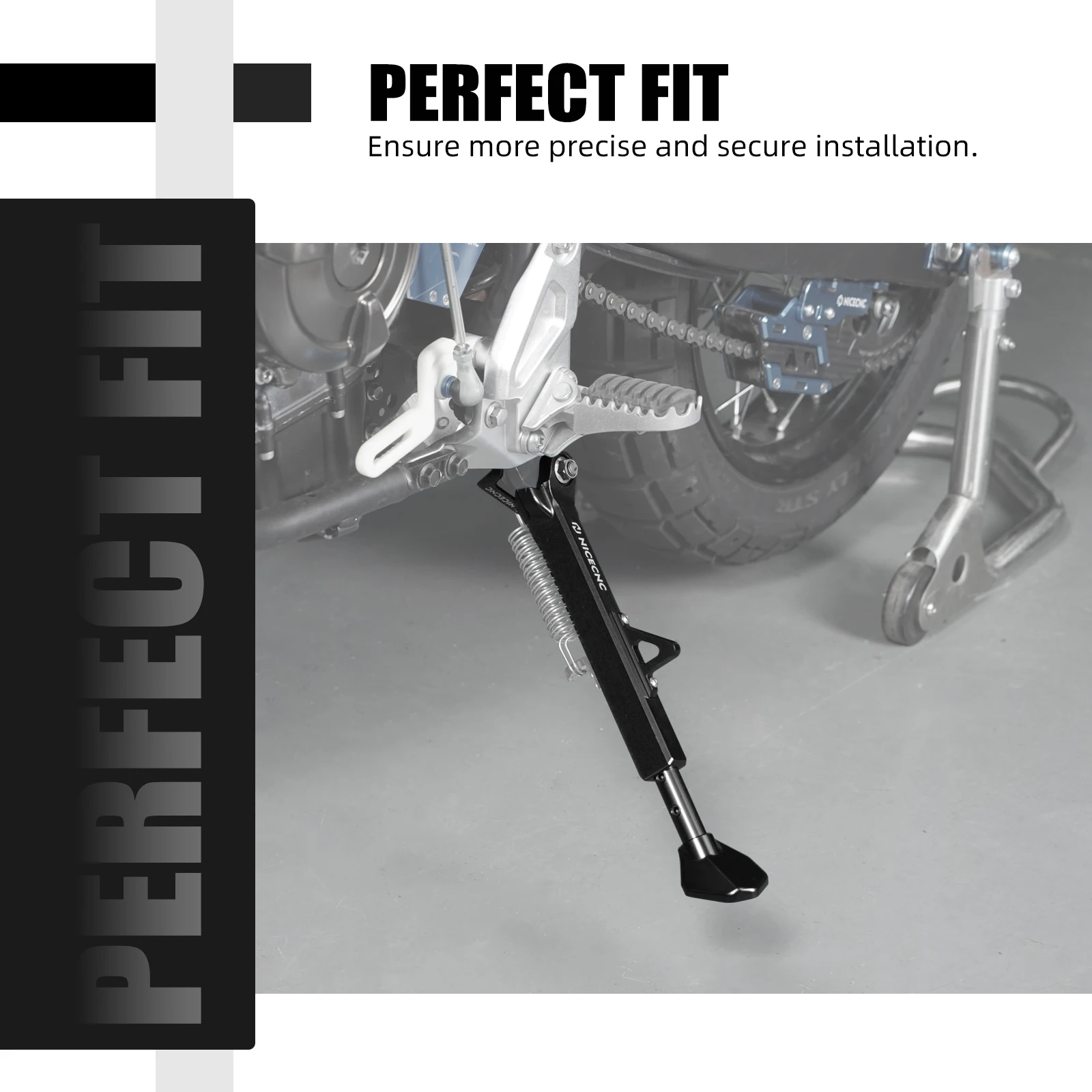 Für Yamaha Tenere 700 XTZ700 2019–2024, verstellbarer Park-Seitenständer, Federständer, Schalterschutz, T700 Rally Edition – Detail 7