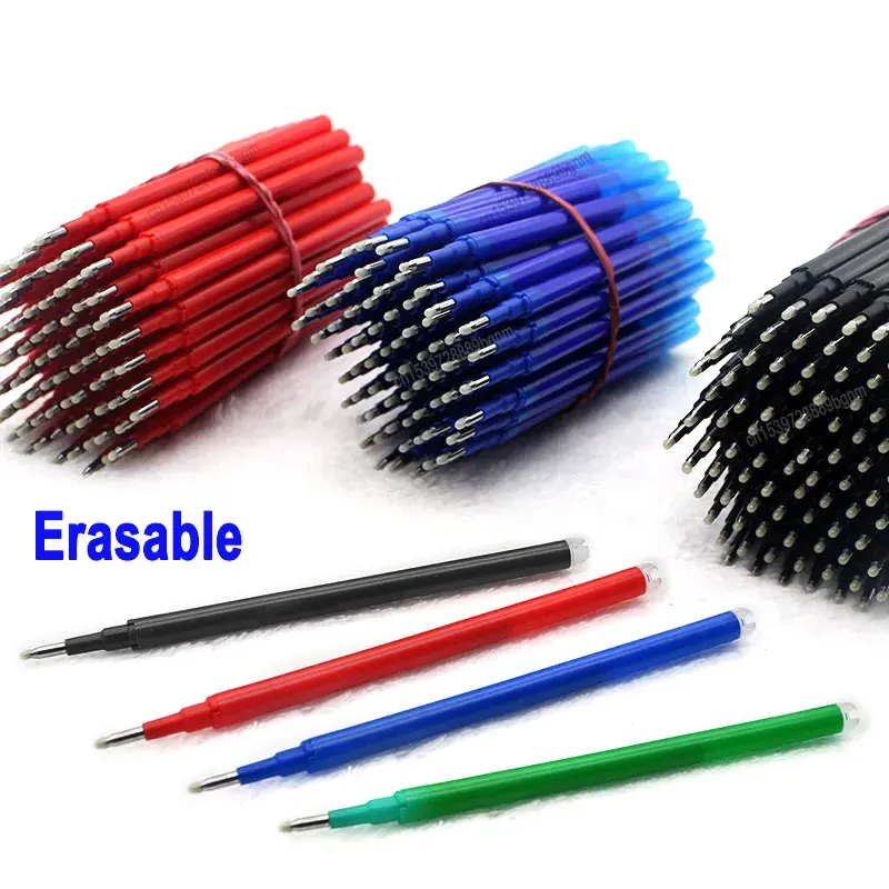 20/30/40/50Pcs Set Erasable Gel Pen Refill 0.7mm Tip Color Ink Rod Replacement Office Writing Drawing Stationery Accessory 11cm 3