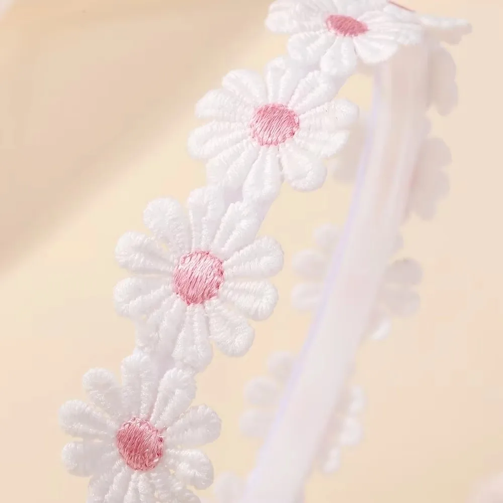 Girls Polyester Flower Headband for Birthday Party