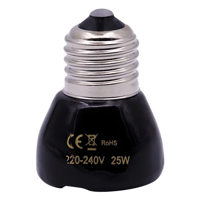 25/50/75/100W E27 Pet Heating Lamp 220V Infrared Ceramic Emitter Heat Light Bulb Pet Brooder Chickens Reptile Lamp 1PC 6