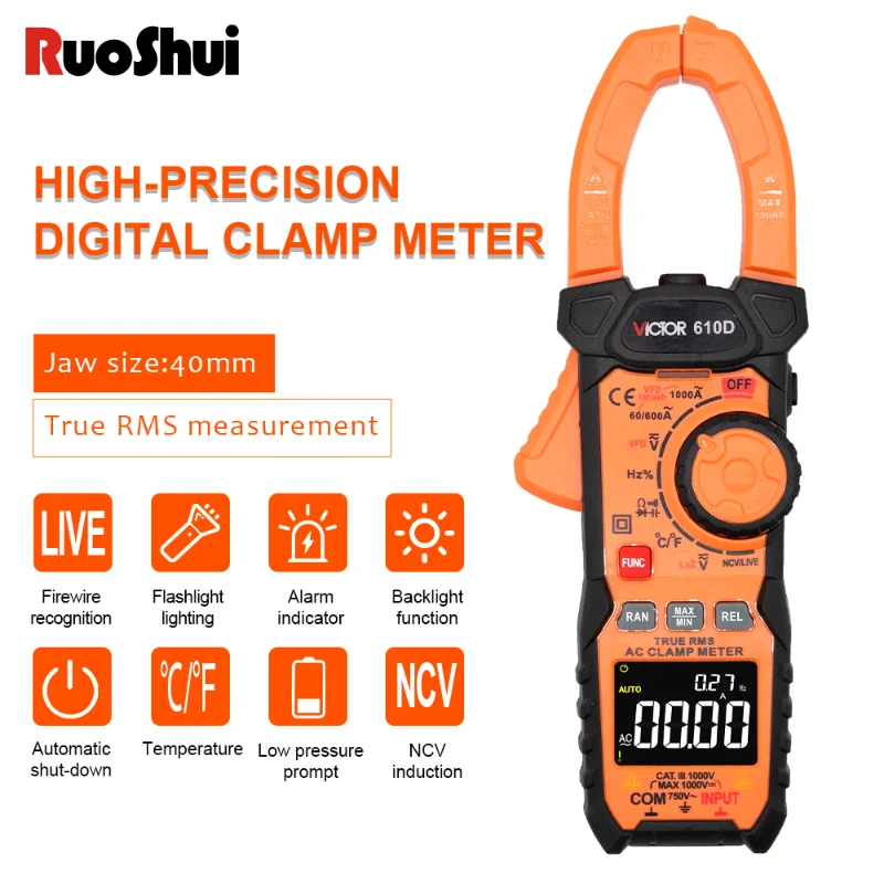 

Цифровой мультиметр RuoShui 610D, 1000 в, а, AC/DC