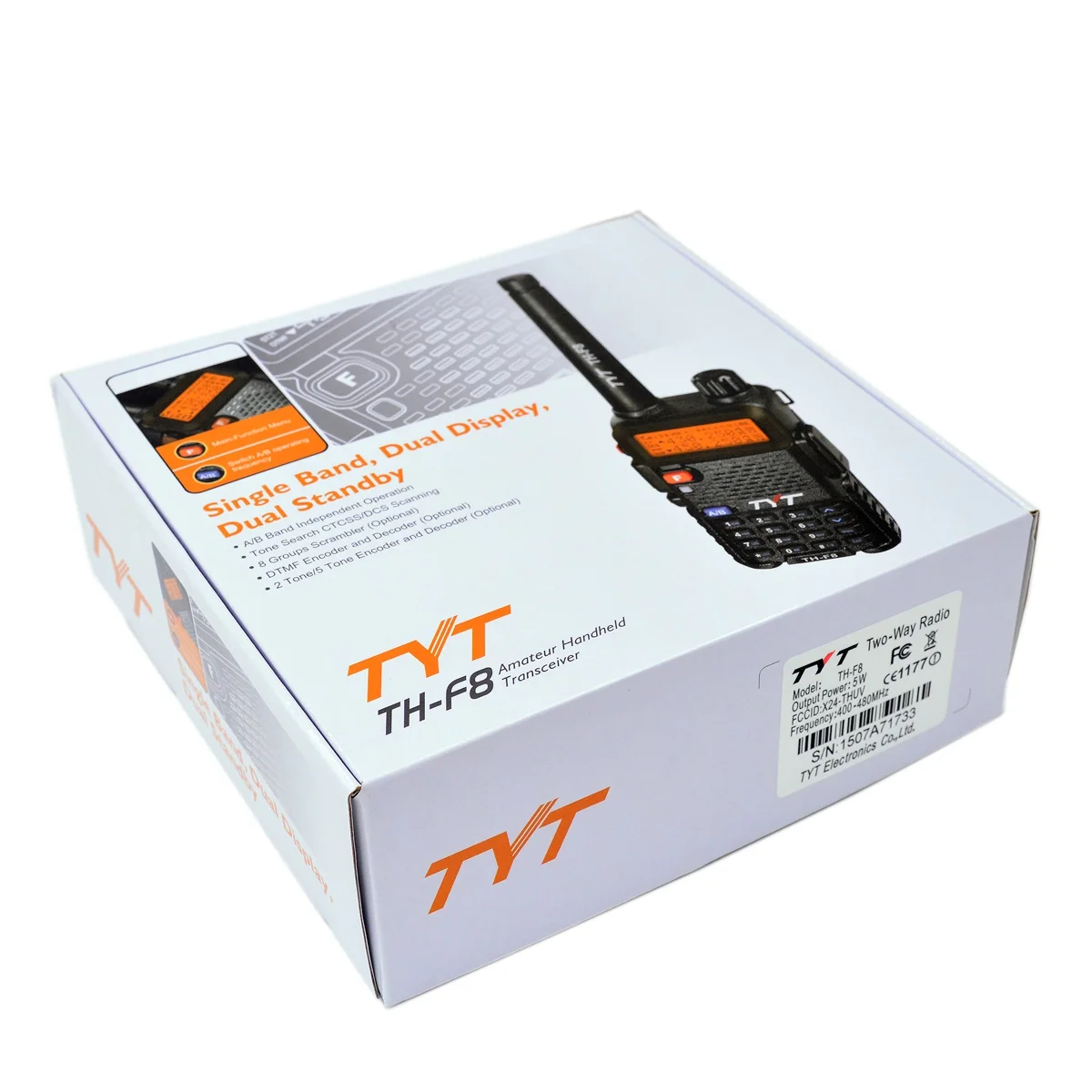 TYT TH F8 Two Way Radio UHF 400-480Mhz HAM FM Amateur Transceiver 5W Scrambler Encrypt Short Antenna Wireless Communication 6