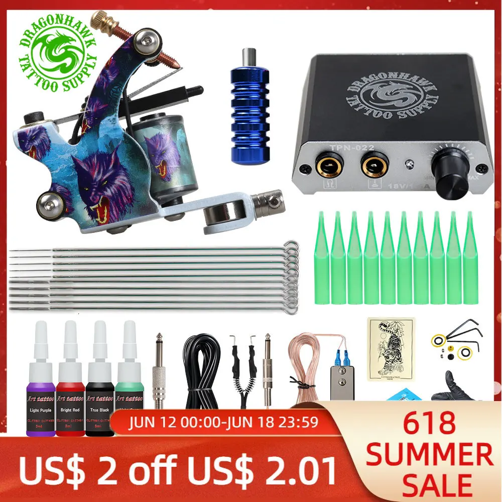Free Ship Cheap Beginner Tattoo Kit With Hot Sales Usa Brand Ink One