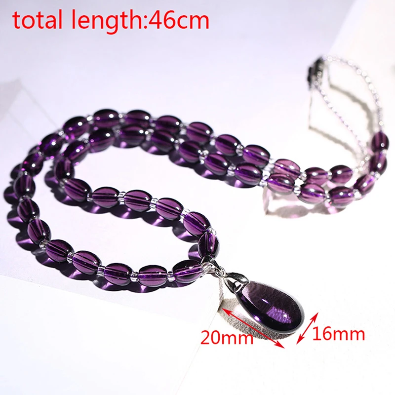 Amethyst Halskette Kristall Armband Handwerk Kristall Decora tivas Roh stein Schmuck modische Atmosphäre – Detail 7