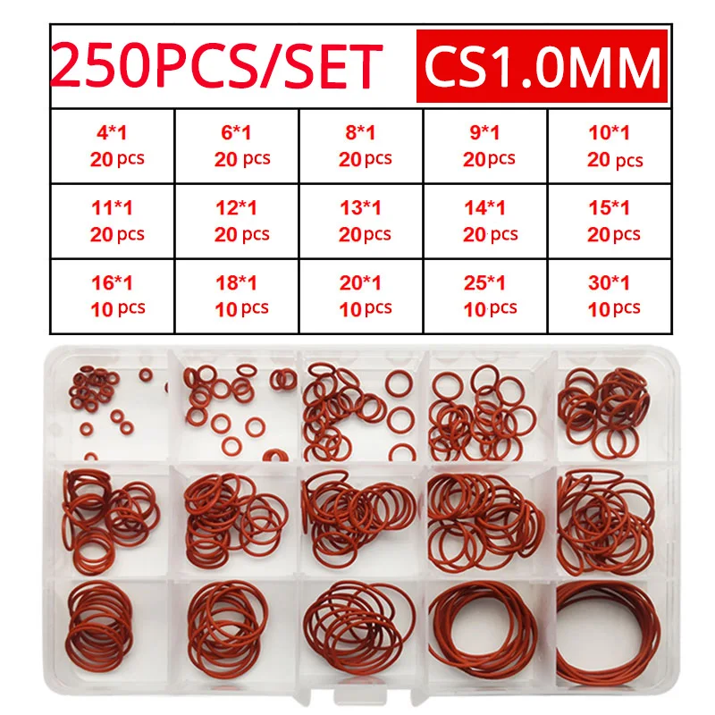 Assortiment de 1200 joints toriques en caoutchouc nitrile