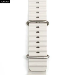 URVOI Ocean Silicone Sport Band with Black Buckle - 44 45 46 49mm (Starlight TI)