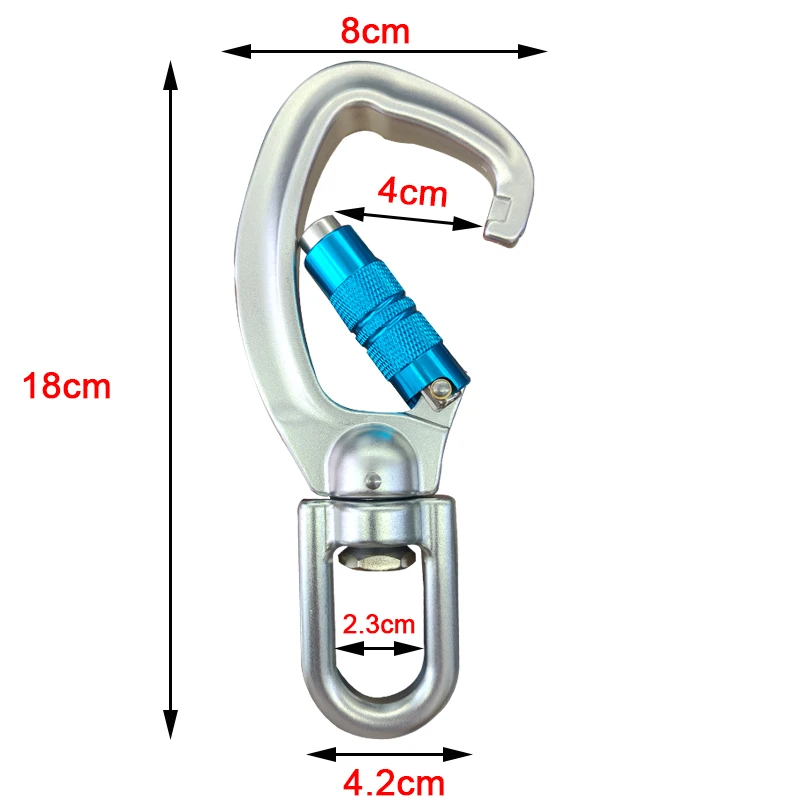 Mosqueton De Calada Profional De 30kN, Clips De