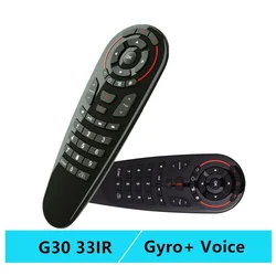 Wireless Smart remote G30S Voice Air Mouse universal Remote control 33 keys IR learning Gyro Sensing for android tv box X96 mini