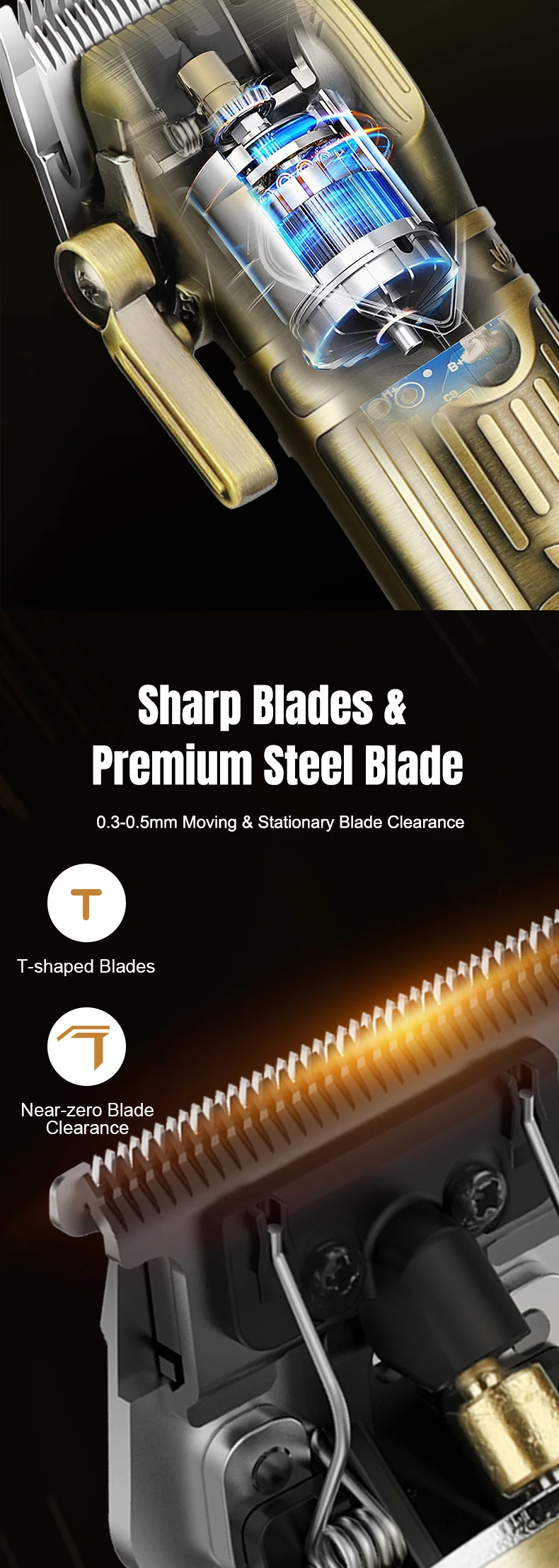 Description Picture 5 of itemRESUXI 993 4 in 1 Hair Clipper Set Men's Professional Hair Trimmer Reciprocating Electric Shaver Electric Nose Hair Clipper Kit