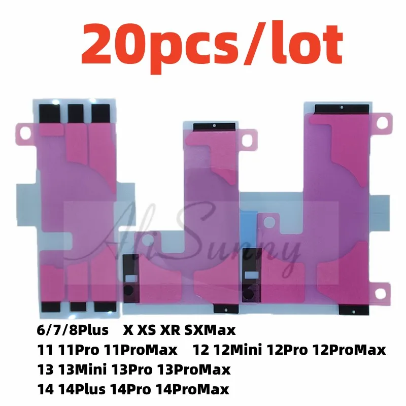 Battery Stickers 20pcs Battery Sticker For iPhone 11 12 13 Pro Max 7 6 8 Plus X XR XS 14