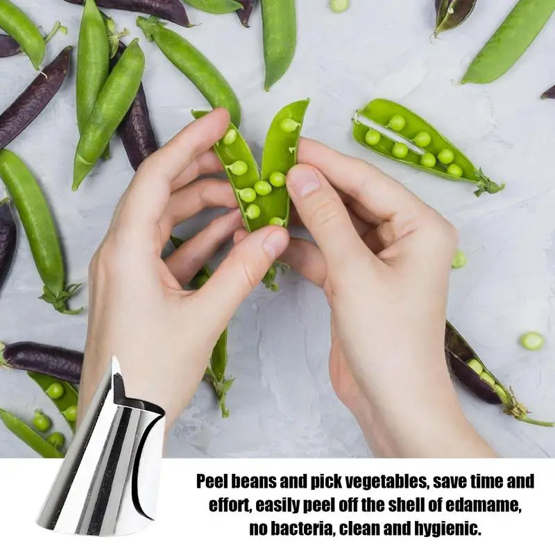

Pea Sheller Handy Stainless Steel Green Beans Efficient Peeling Beans Peeler Bean Slicer Cutter Fruit Vegetable Stringer Peeler
