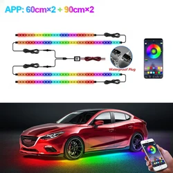 SEAMETAL Flexible LED Underglow Strip Light with Remote & App Control - RGB Neon Atmosphere Lamp (APP 60x90 Colorful)