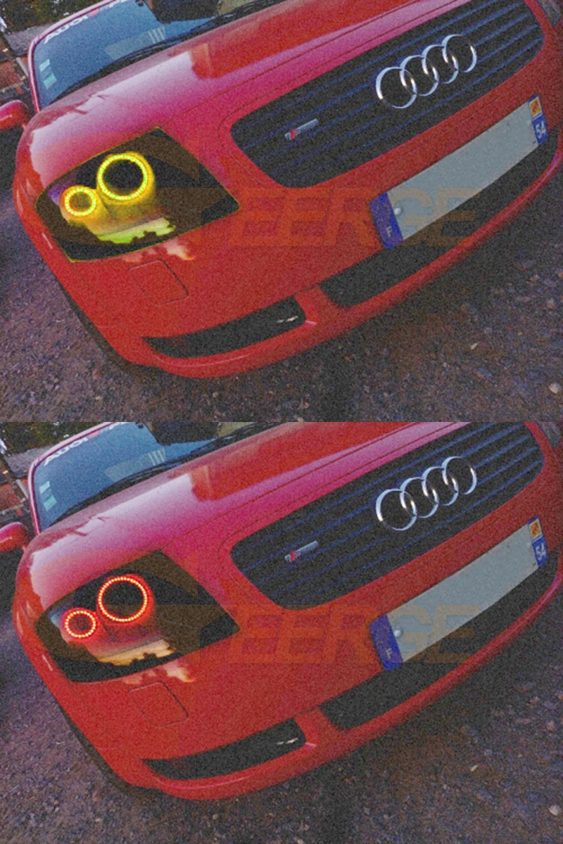 For Audi TT MK1 8N Multi Color RGB LED Angel Eyes Kit Halo Rings