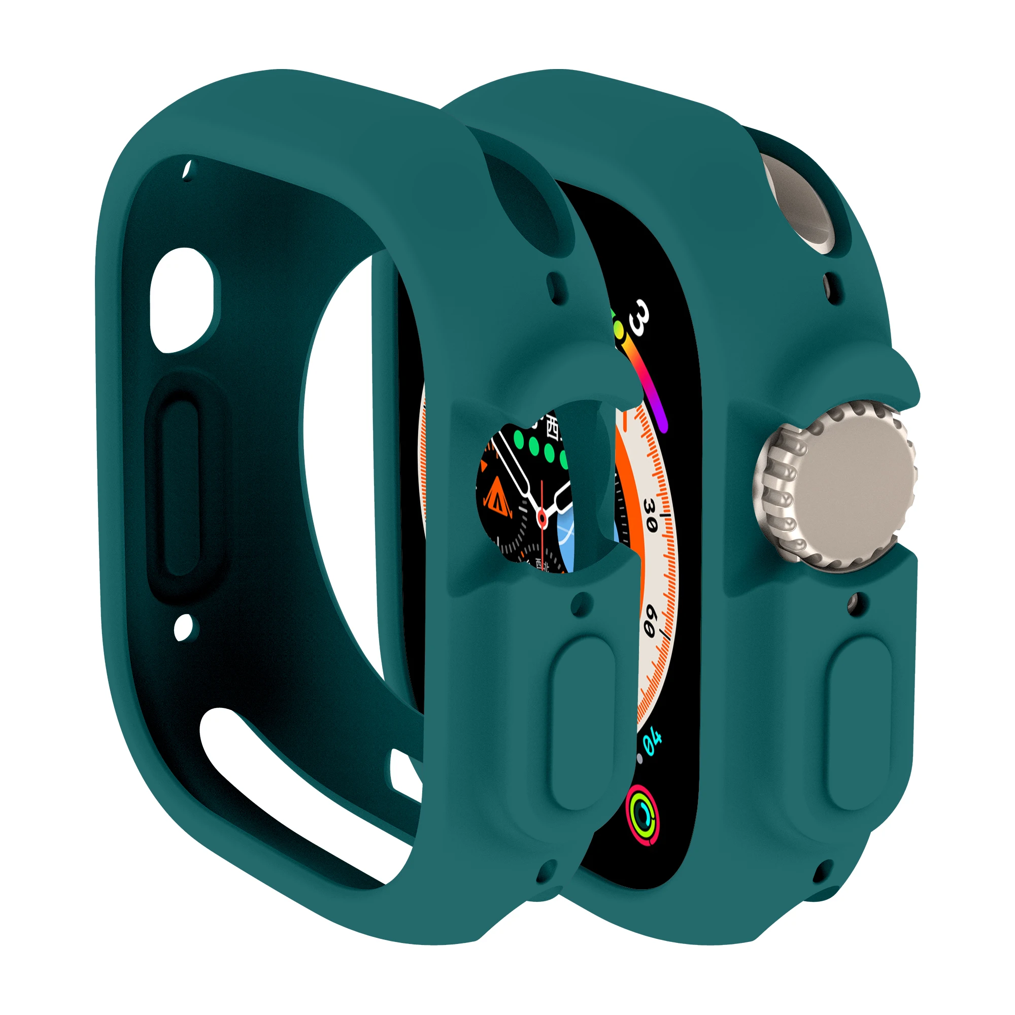 Candy-Colored TPU Protective Bumper for Smartwatch 49mm - Vibrant Accessories Collection