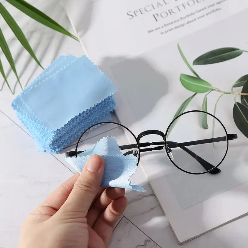 100 Pcs/Pack Glasses Cloth Lens Cleaner Dust Remover Portable Wipes Non-woven Fabric Phone Computer Screen Accessories eyeglass cleaning cloth glasses cleaning wipes