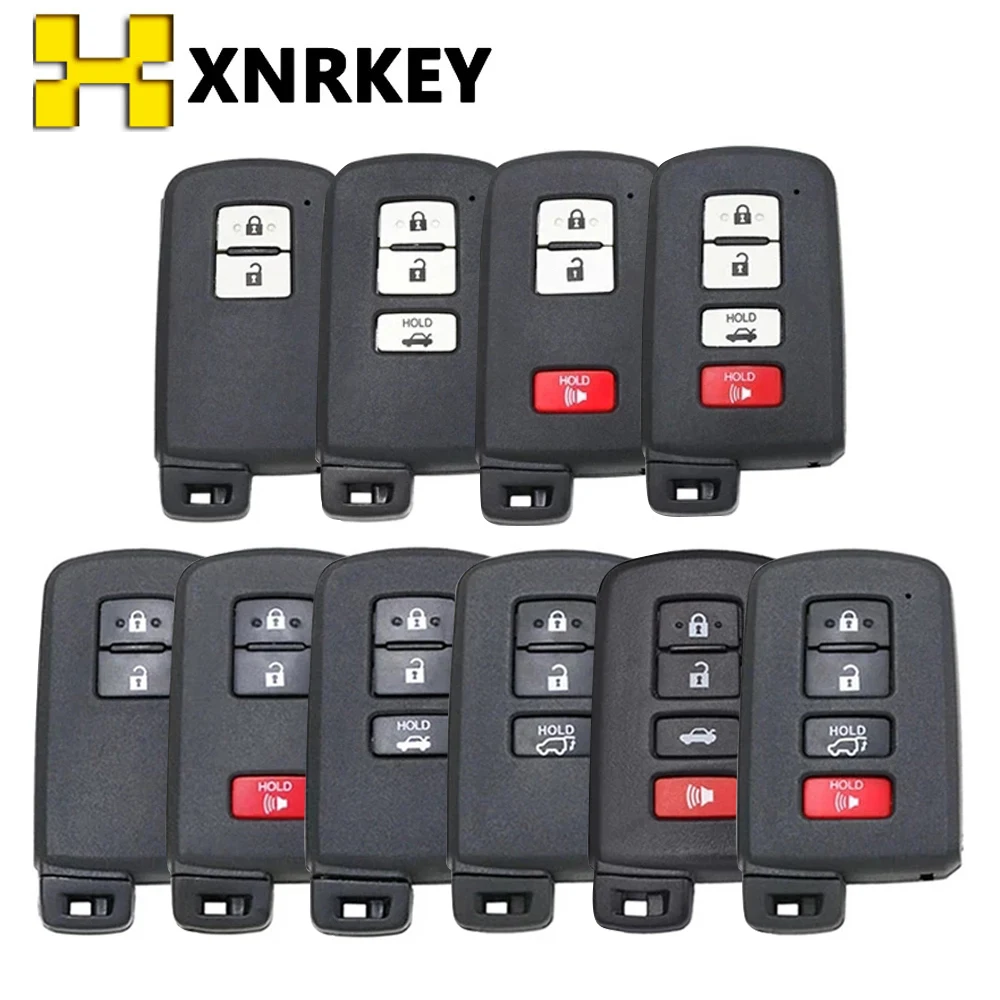 XNRKEY 2/3/4 Buttons Remote Key Shell Case for Toyota Avalon Camry RAV4 Corolla Highlander 2012-2015 Smart Car Key Housing