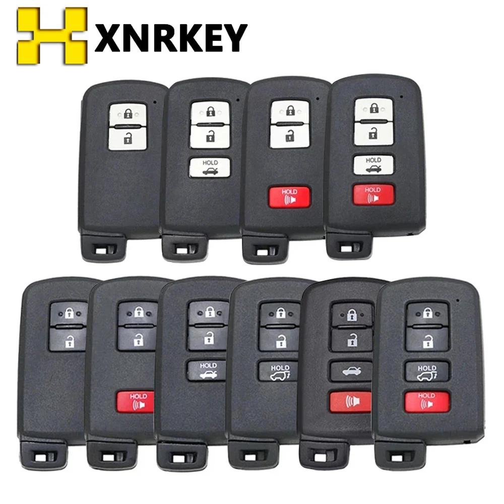 XNRKEY 2/3/4 Buttons Remote Key Shell Case for Toyota Avalon Camry RAV4 Corolla Highlander 2012-2015 Smart Car Key Housing xnrkey 2 3 4 buttons remote key shell case for toyota avalon camry rav4 corolla highlander 2012 2015 smart car key housing