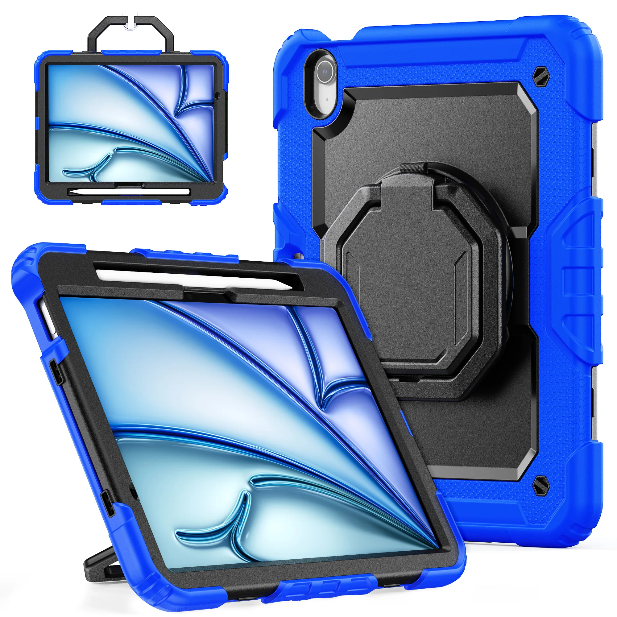 360° Rotating Kickstand Case with Detachable Hand Strap