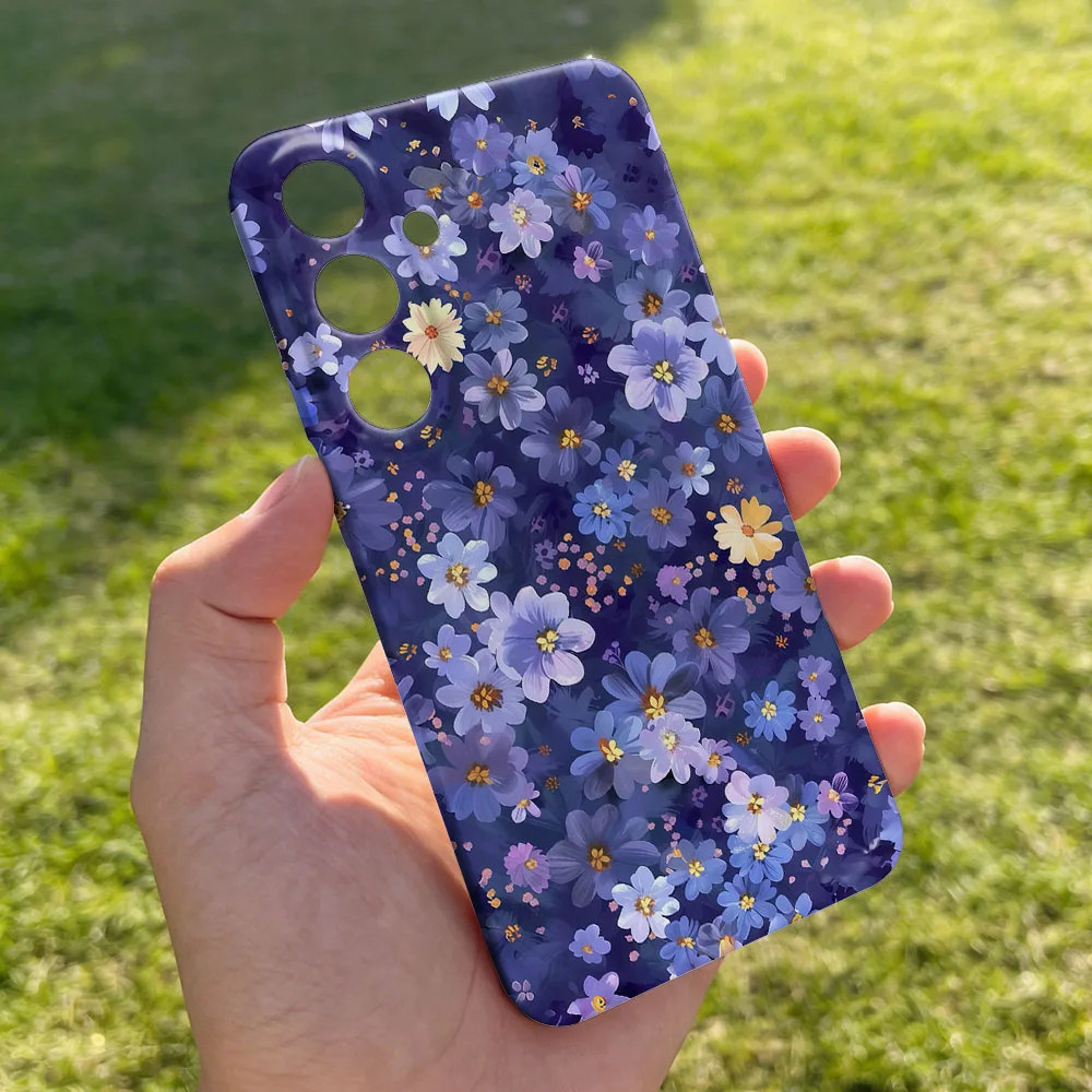 Blue Flower Hard Cover Phone Case