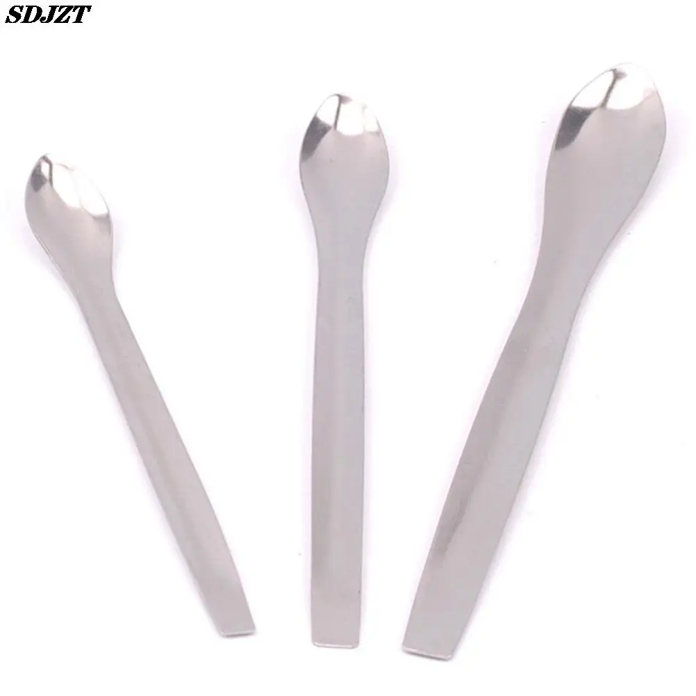 3pcs/Set Stainless Steel Medicinal Ladle Spoon Chemistry Experiment Pharmacy Lab Use Length 10/12/14cm Material: Stainless Steel