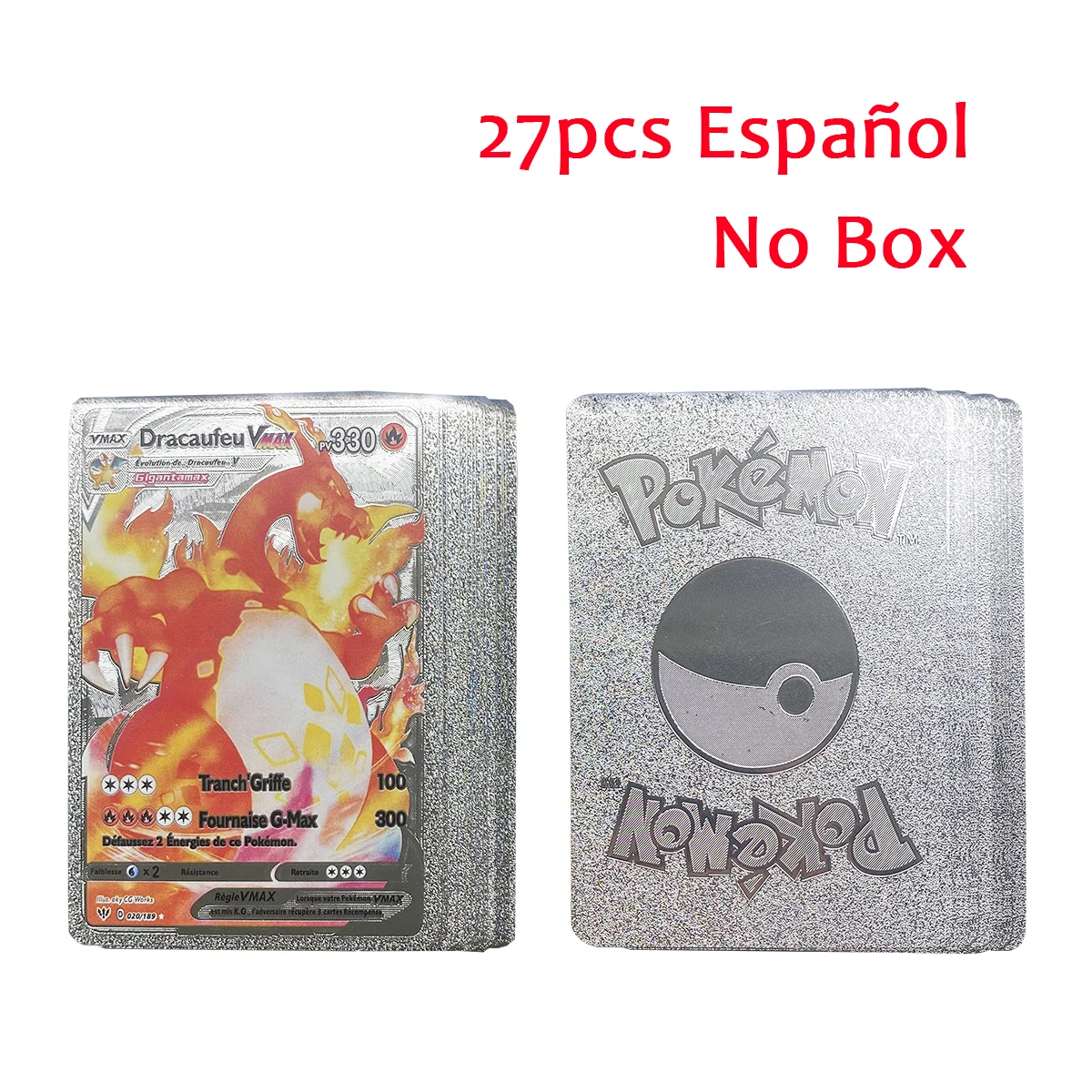 thumbnail image 1 of 3D Colorful Card Pack Set Gold Silver Black Vmax Vstar GX Sliver Box Pikachu Carta Charizard German French Spanish Gifts, 1 of 5