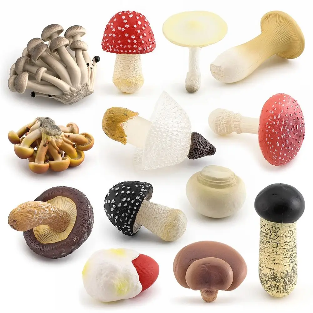 Vegetable Model Fungus Figurines Landscape Miniatures Matsutake Oyste Simulation Mushroom Artificial Plant Fungus Model