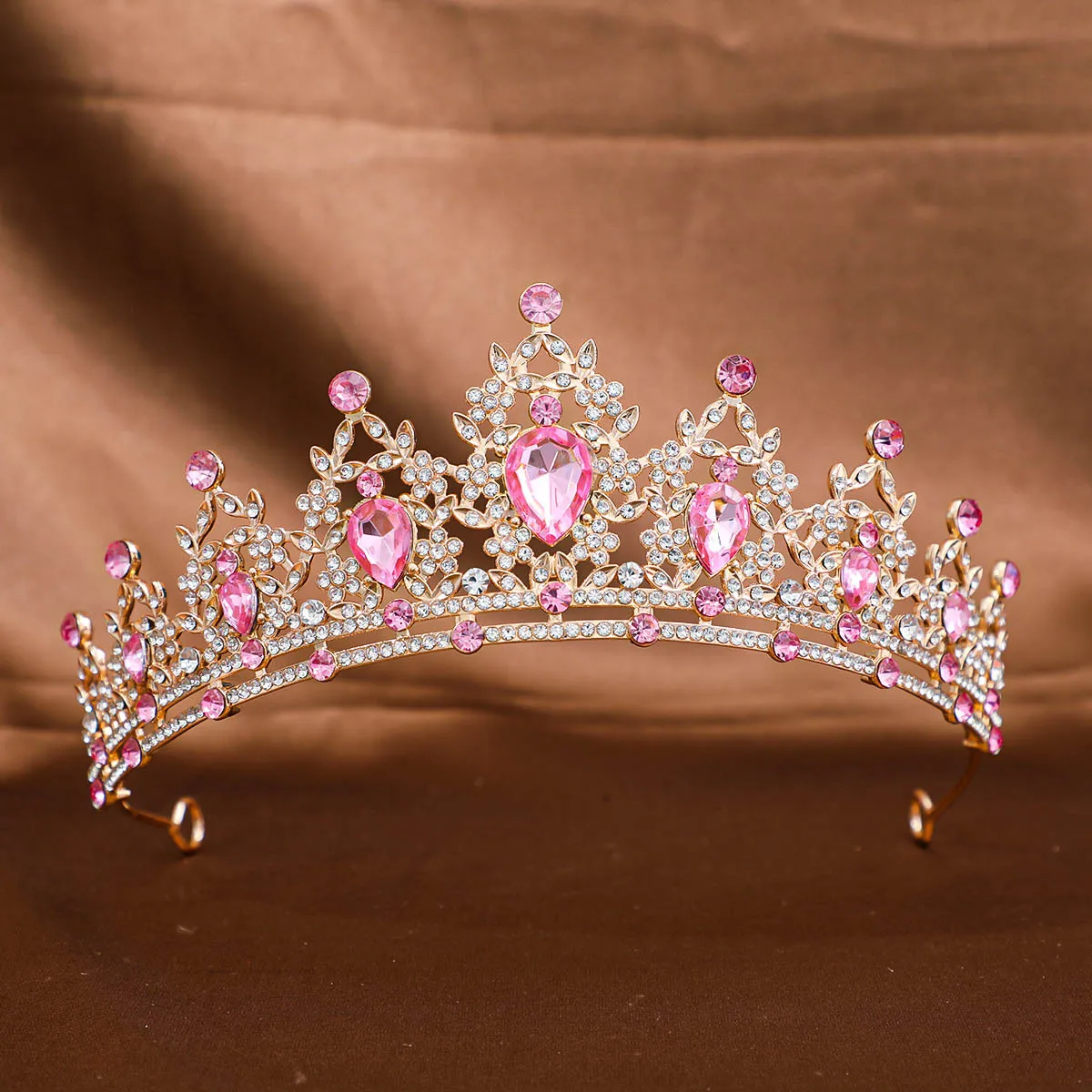 1Pc Baroque Style Crystal Crown Tiara Queen Crown Rhinestone Alloy Hair Band Women&rsquo;s Bride Wedding Hair Accessories hair accessories bridal hair accessories