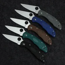 

New Outdoor Tactical Folding Knife Vg-10 Blade Nylon Fiber Anti-skid Handle Camping Safety Defense Pocket Military Knives