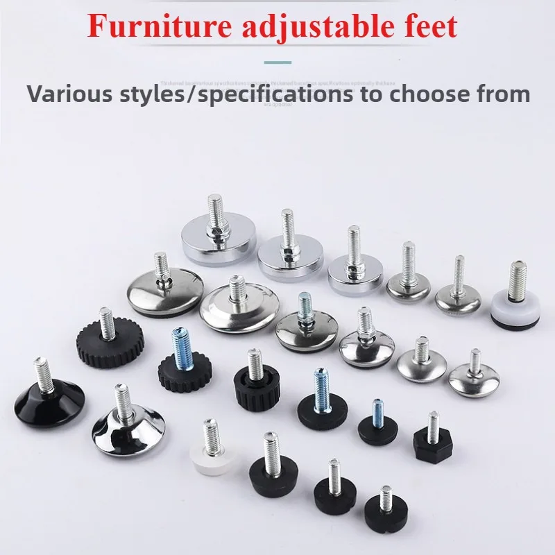 Leveling Foot Base Leveling Foot Base M6 M8 M10 Screw Height Adjustable Dia 21mm 24mm 27mm 30mm 36mm 40mm 2 Pcs 4 Pcs 8 Pcs