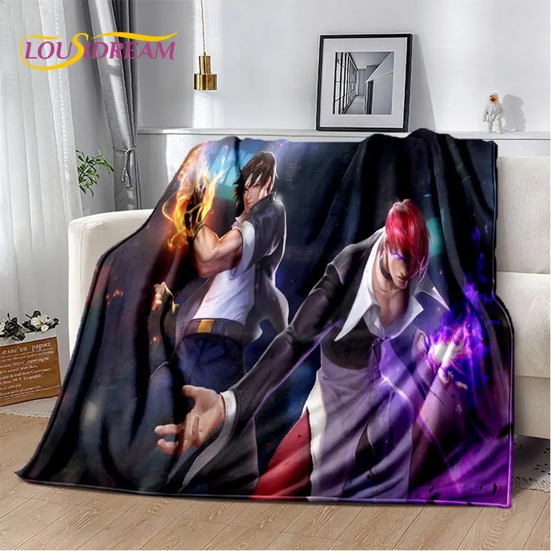 King of Fighters 레트로 게임 게이머 부드러운 봉제 담요, 플란넬 담요, 거실 침실 침대 소파 피크닉 커버
