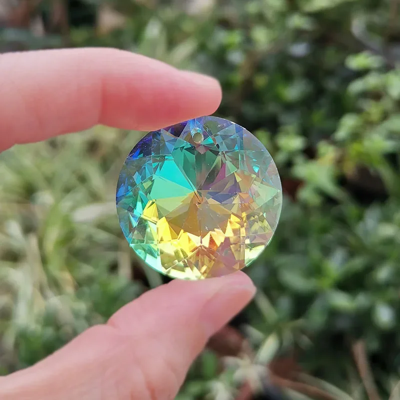 30mm Crystall Suncatcher Sunflower Chandelier Prism Glass Hanging Pendant Faceted Chakra Home Wedding Window Decor Figurine 2pcs sun catcher crystal pendant sun catchers