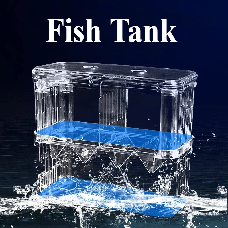 Transparent Acrylic Fish Tank Double Layer Breeding Isolation Box Aquarium Hatchery Incubator For Guppy Betta Fishs fish aquarium fish breeding box