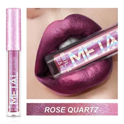 Radiant Matte Metallic Lip Gloss Set - Long - Lasting, Waterproof, Non - Stick Formula (ROSE QUARTZ)