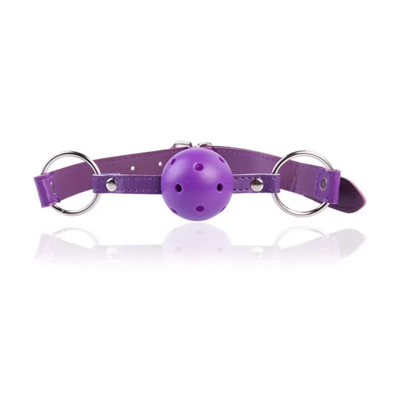 Faux Leather Mouth Gag Adjustable Plastic Ball Adult Flirting Fetish Roleplay Game Props Couples BDSM Bondage Sex Toys sex party toys erotic sex toy sex toys sex bondage toys