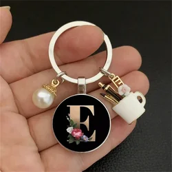 Personalized Alphabet Keychain Charm - Stylish Initial Keyring Accessory (E)