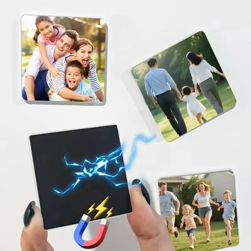 DIY Clear Acrylic Magnetic Refrigerator Photo Decoration Patch