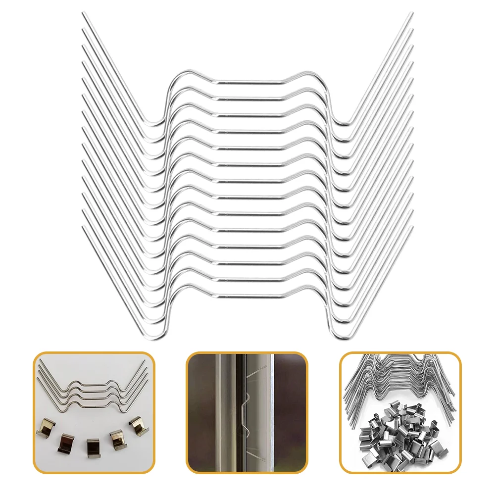 

50pcs Stainless Steel Greenhouse Glass Pane Fixing Clips Greenhouse W Wire Clips
