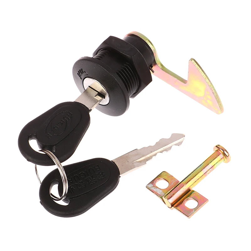 Electric Car Scooter Tail Box Lock Trunk Lock Motorcycle Rear Locks 1Set 1Lock 2Keys 4Metal Hook motorcycle key cylinder lock motorcycle key accessories