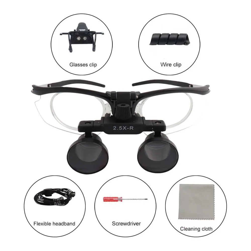2.5X Dental Loupes Lab Medical Dental Magnifier Magnification Binocular