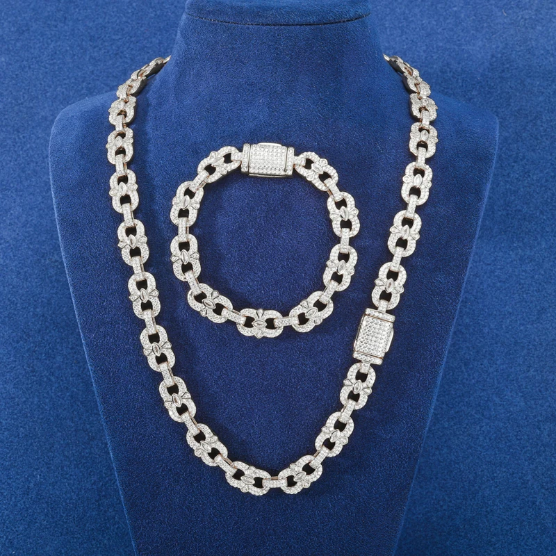 צמידי אינפיניטי איריס מכסף סטרלינג 925 לנשים וגברים, היפ הופ, משובצים בשרשרת מואיסנייט, תכשיטים מעולים למסיבות