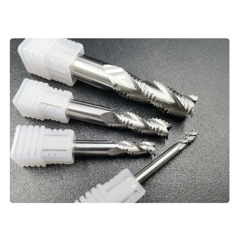 Roughing End Mill HRC55 3 Flutes 3 4 5 6 8-20MM For Aluminum MDF Fiberglass Acrylic Wood Copper Plastic Carbide Milling Cutter