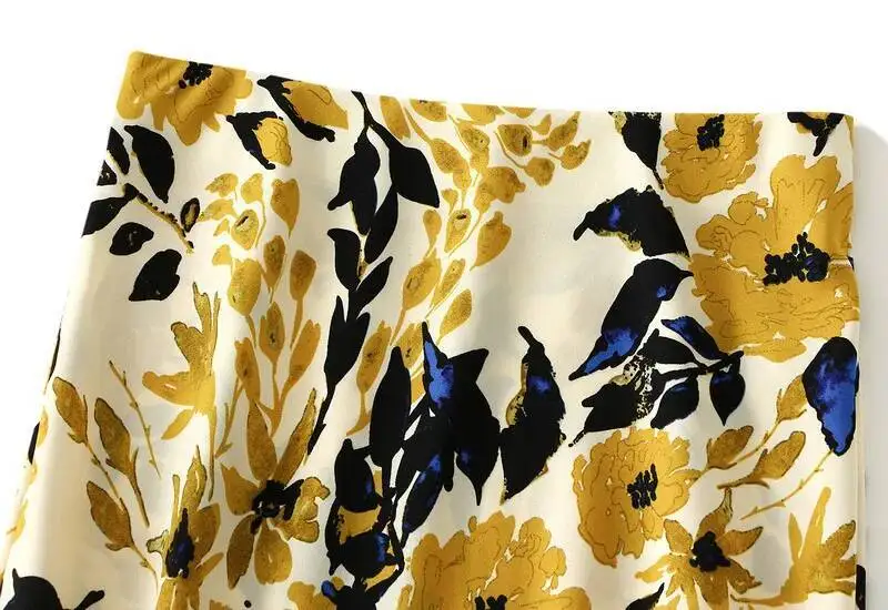 New In 2025 Floral Print Elegant Long Skirts Women Summer Trendy High Street Vacation Party Skirt